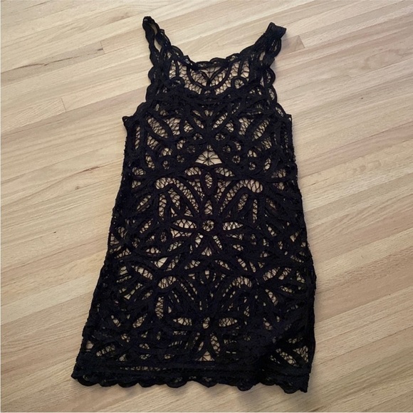 Anthropologie Dresses & Skirts - Black Lace Sleeveless Crochet Dress